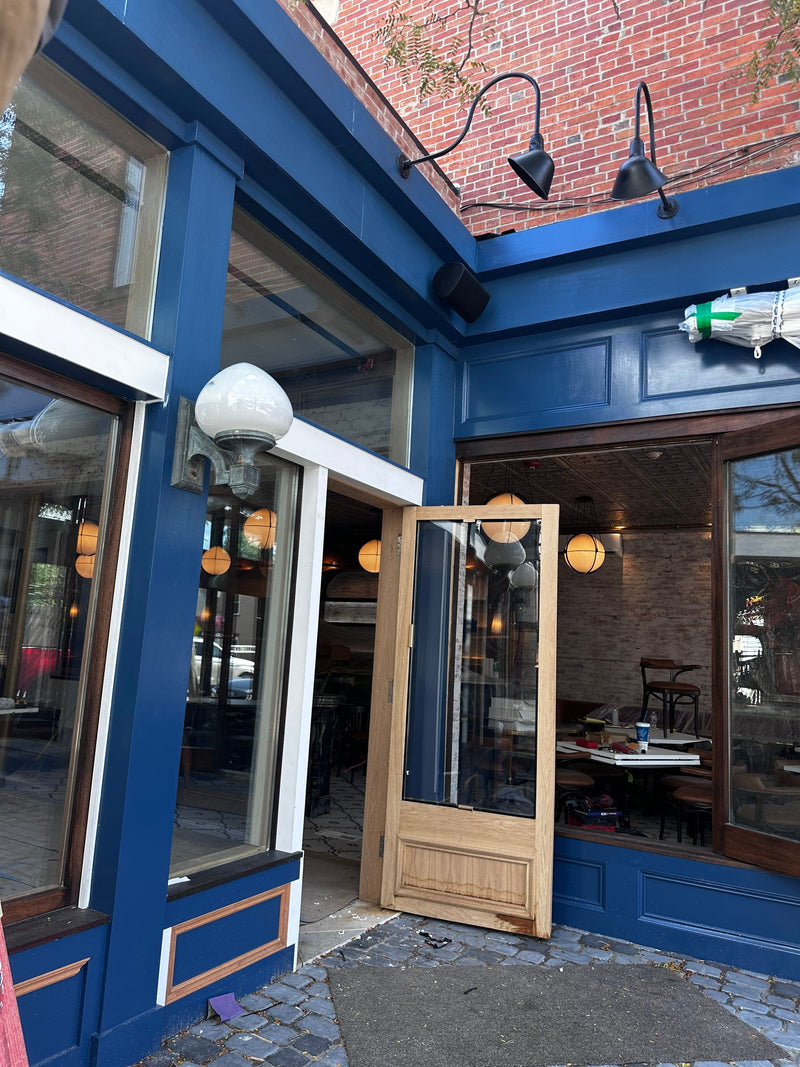 Security camera at the restaurant entrance