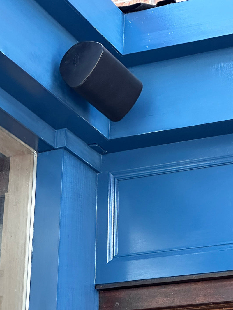 Wall-mounted speaker installation