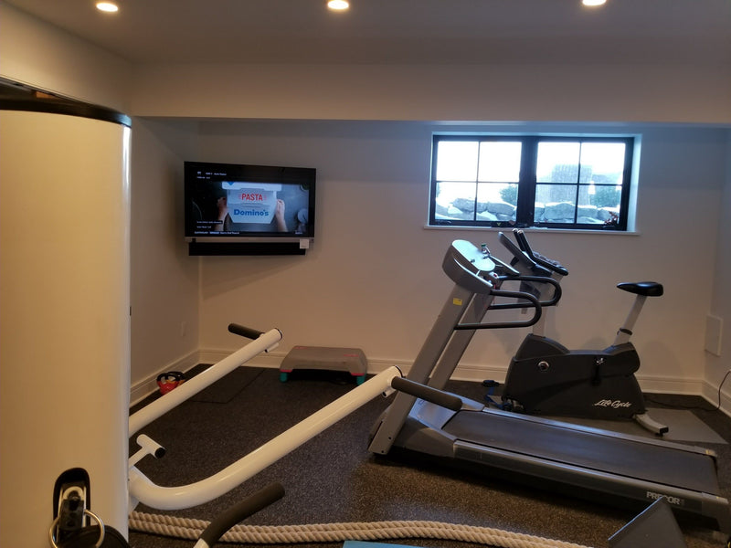 TV in a home gym