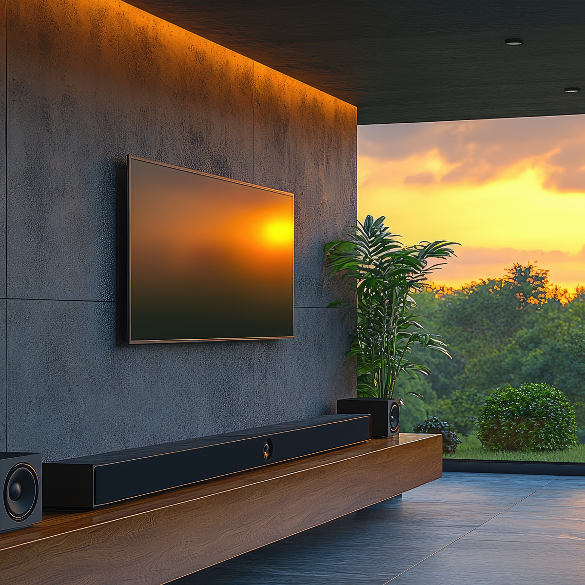 Outdoor TV and audio installation in Bath Township, Ohio